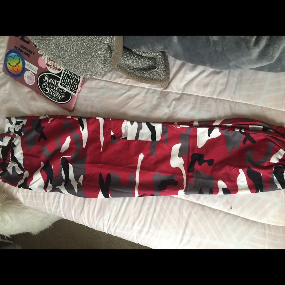 Red camo pants (never worn)